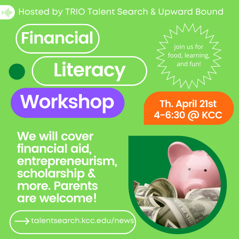 Join us for a Financial Literacy workshop on April 21