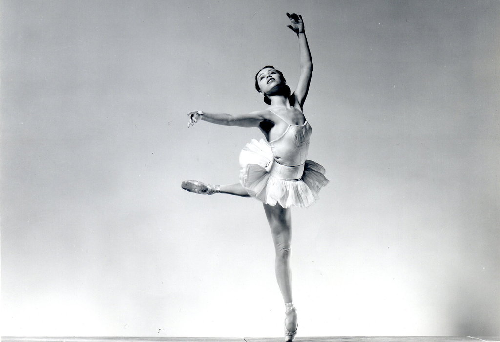 Maria Tallchief in the fourth arabesque stance